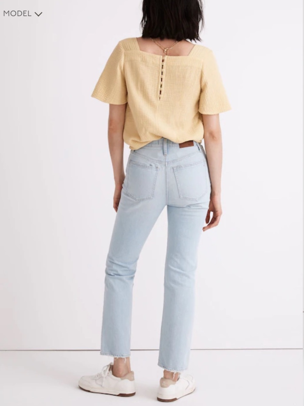 Madewell 26”x27” Slim Demi Boot Blue Straight-Leg Jeans